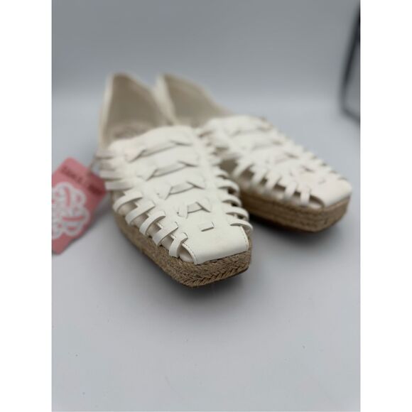 NWT Sam & Libby Womens White Asha Saddle Espadrille Woven Sandals Size 10 - Picture 3 of 8